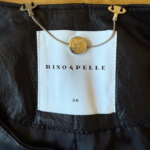 RINO & PELLE TORRI SOFT LAMB LEATHER JACKET 2-WAY FULL FRONT ZIP LINED EDGY US 6 - Picture 13 of 15